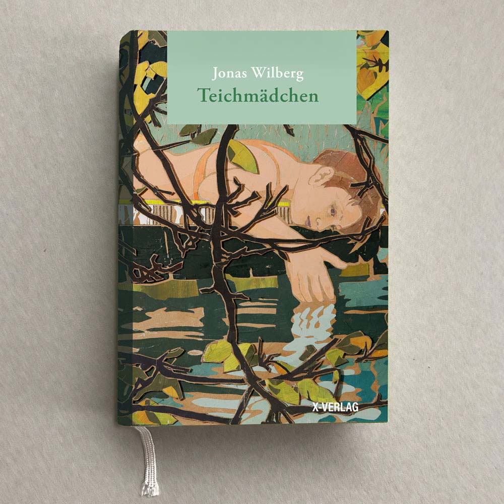 Illustrierter Buchtitel, Mädchen an einem Teich