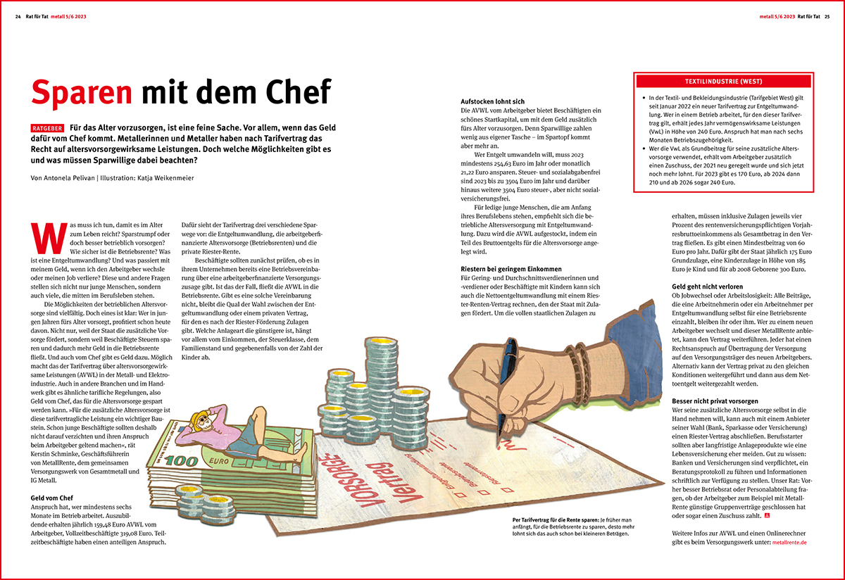 Ein Rentner liegt entspannt auf einem Stapel von 100 Euro Scheinen