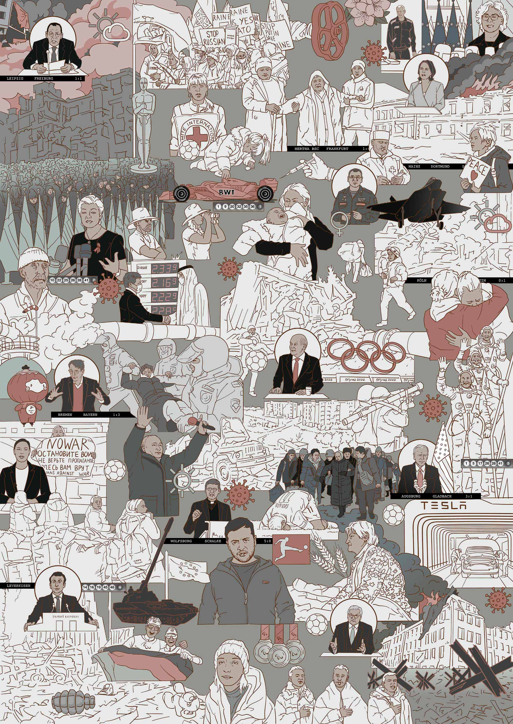 Die Märznachrichten 2022 - ein Kunstprojekt von Katja Weikenmeier